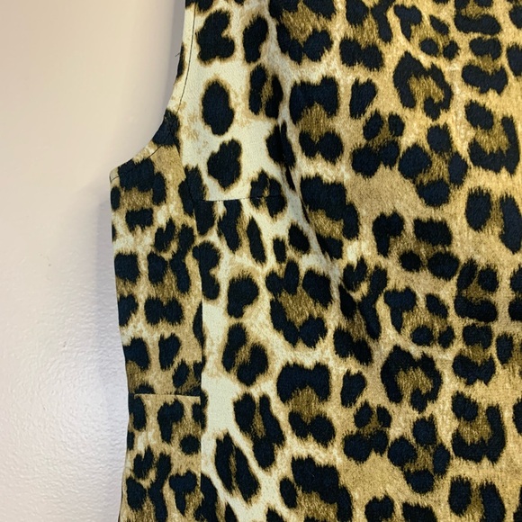 ZARA Leopard Print Mini Dress | Animal Print Sleeveless A-Line XS - Picture 3 of 11